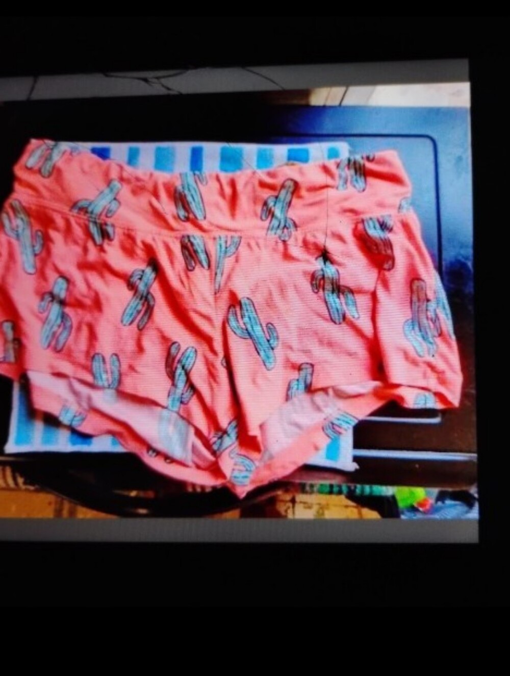 Women’s Coral Cactus Print Lounge Shorts